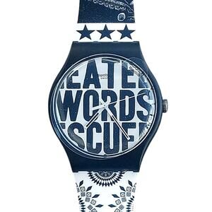 Swatch Watch Words SUOZ124 2012 Specials Designed By Lorenzo Petrantoni New